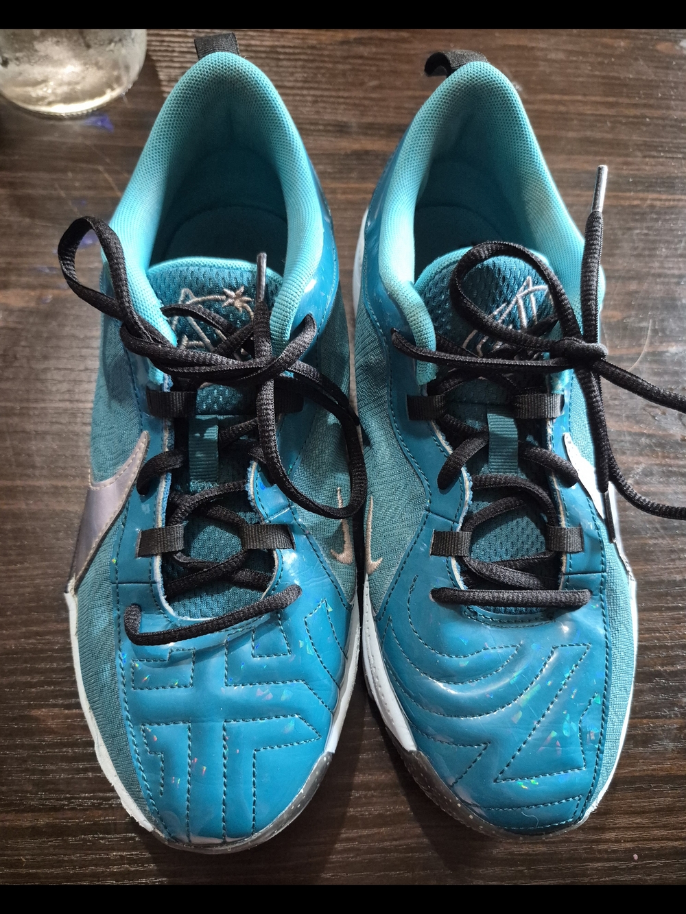 Nike Kids Teal and Black Athletic Sneakers